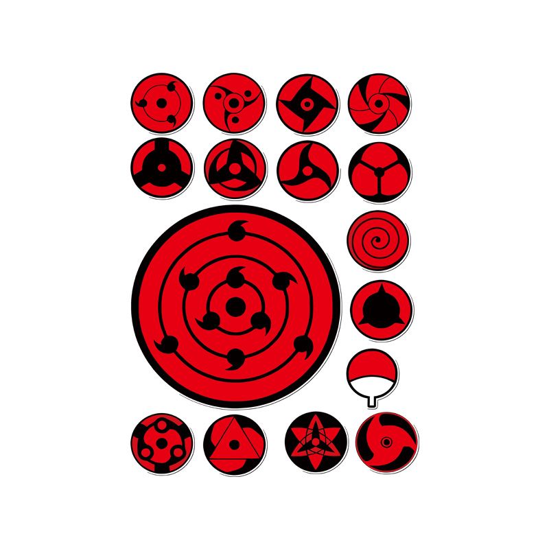 Laptop Accessories Price - Sharingan Eye Die-cut Sticker Set Waterproof