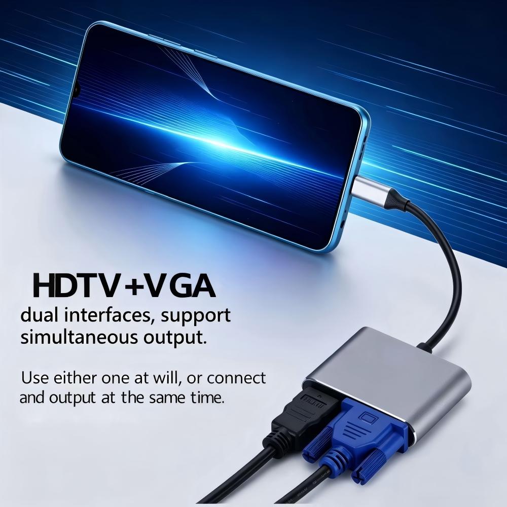 USB 3.0/TYPE-C to HDMI VGA Ada - Hdmi Vga Adapter ulasan dan harga