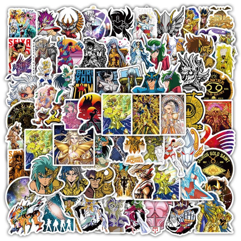 101Pcs Saint Seiya Anime Stick - Accessories Laptop ulasan dan harga