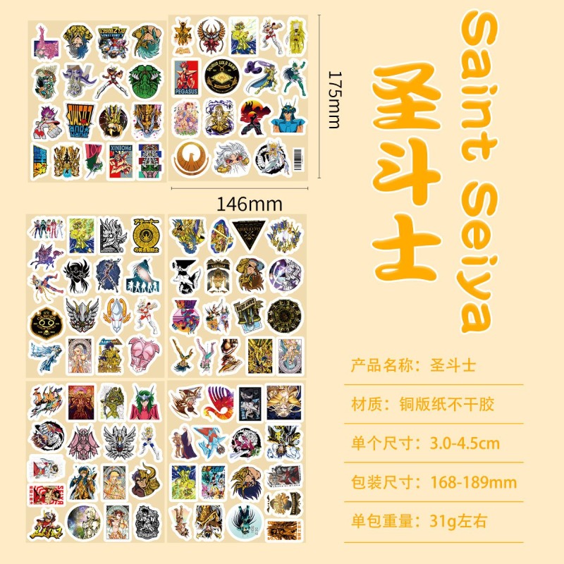 101Pcs Saint Seiya Anime Stick - Accessories Laptop ulasan dan harga