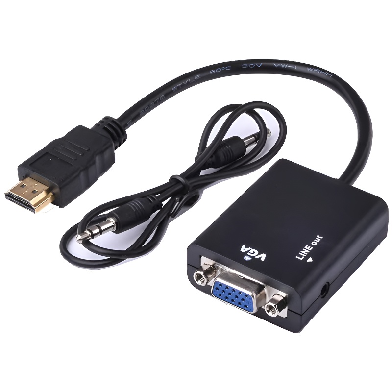 HDMI-compatible to VGA With Au - Hdmi Vga Adapter ulasan dan harga
