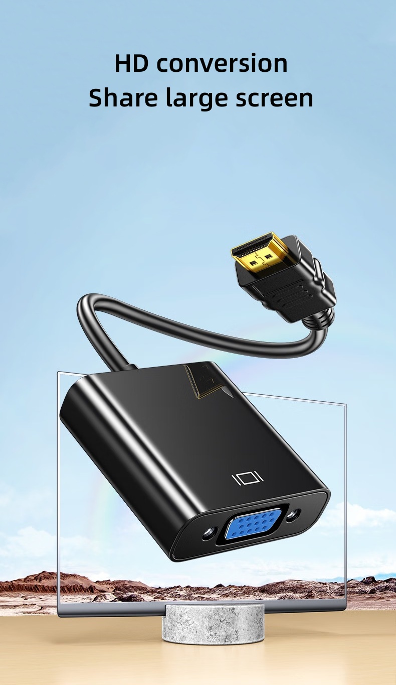 DT-2903 1080P Hdmi Male to Vga - Hdmi Vga Adapter ulasan dan harga