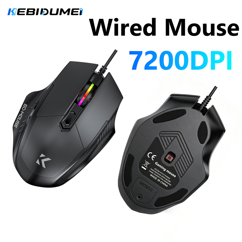 KEBIDUMEI 7200DPI Wired Mouse  - Laptop Accessories Rgb ulasan dan harga