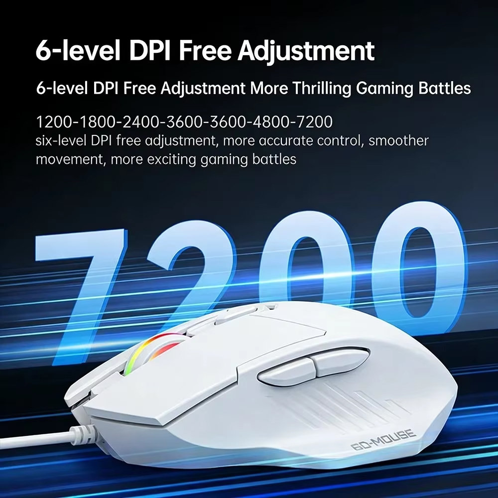 KEBIDUMEI 7200DPI Wired Mouse  - Laptop Accessories Rgb ulasan dan harga