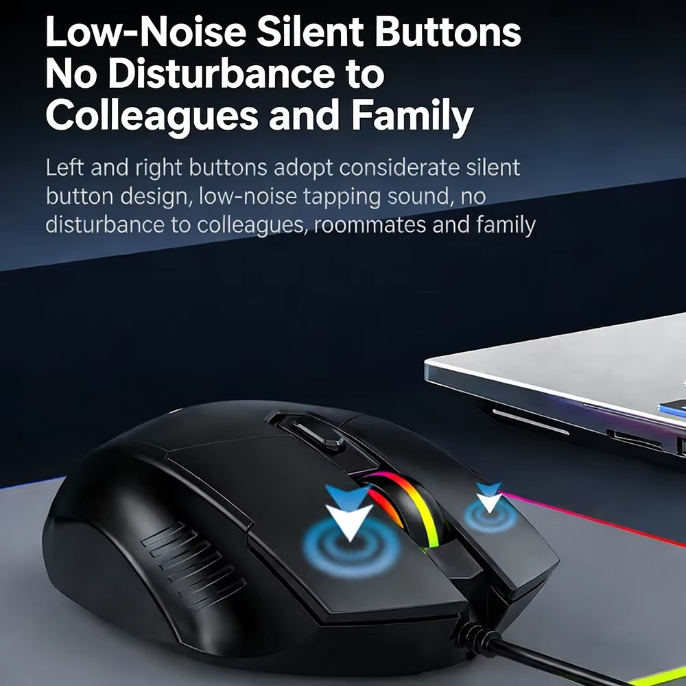 KEBIDUMEI 7200DPI Wired Mouse  - Laptop Accessories Rgb ulasan dan harga