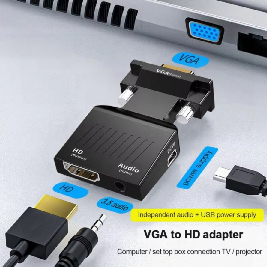 VGA to HDMI-compatible Convert - Hdmi Vga Adapter ulasan dan harga