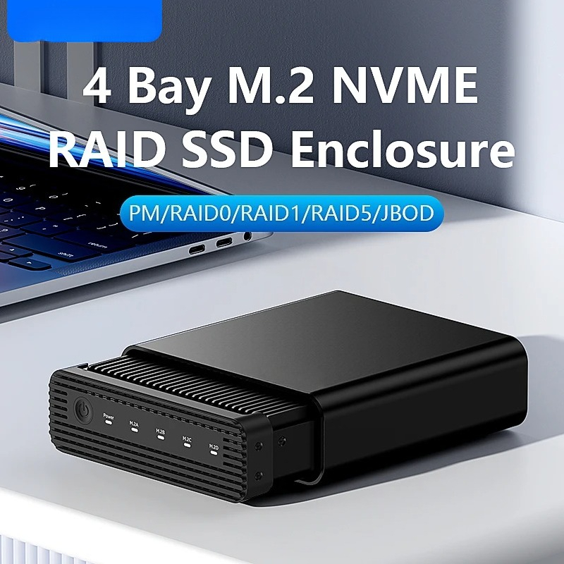 Aluminum M2 4-Bay USB4 Externa - External Nvme Ssd ulasan dan harga