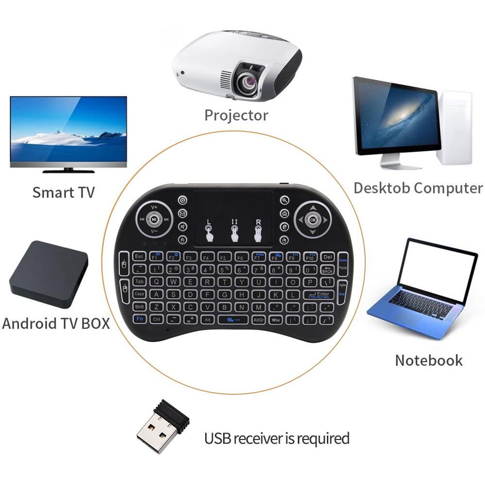 Backlit English Russian French - Mini Wireless Mouse ulasan dan harga