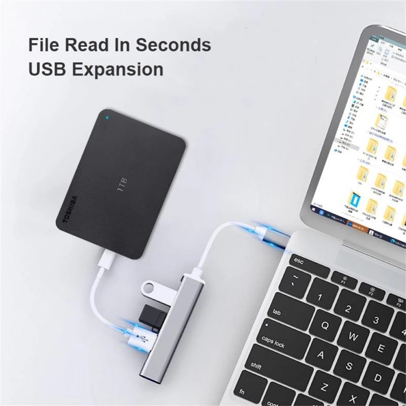 4-In-1 Type-C Extender Hub 4 P - Laptop Accessories Price ulasan dan harga