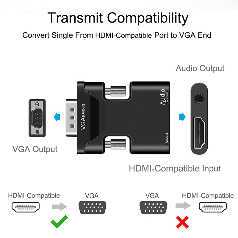 HDMI-compatible to VGA Adapter - Hdmi Vga Adapter ulasan dan harga