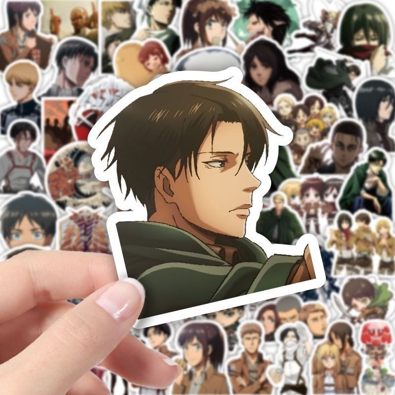 60Pcs Attack on Titan Anime St - Accessories Laptop ulasan dan harga