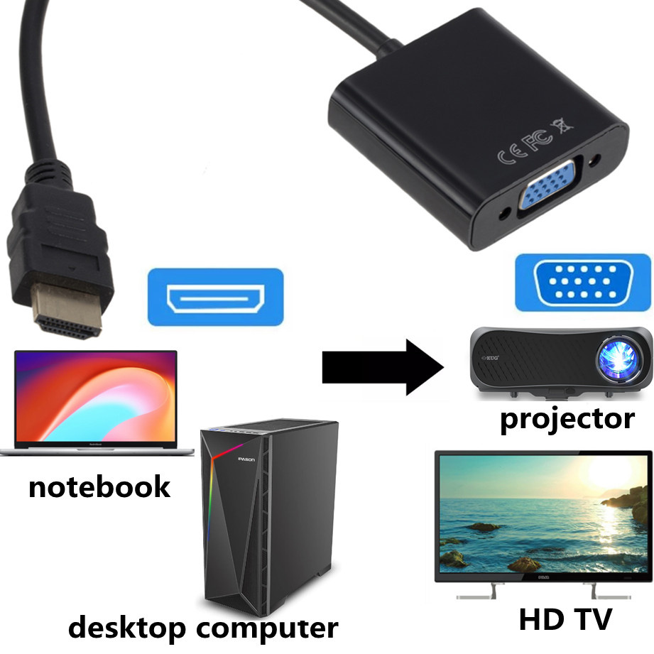 1080P HDMI-compatible To VGA A - Hdmi Vga Adapter ulasan dan harga