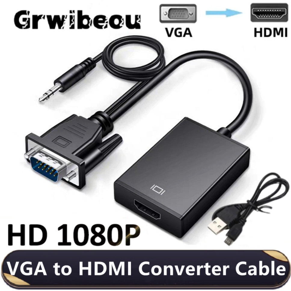 HD 1080P VGA to HDMI Adapter C - Hdmi Vga Adapter ulasan dan harga