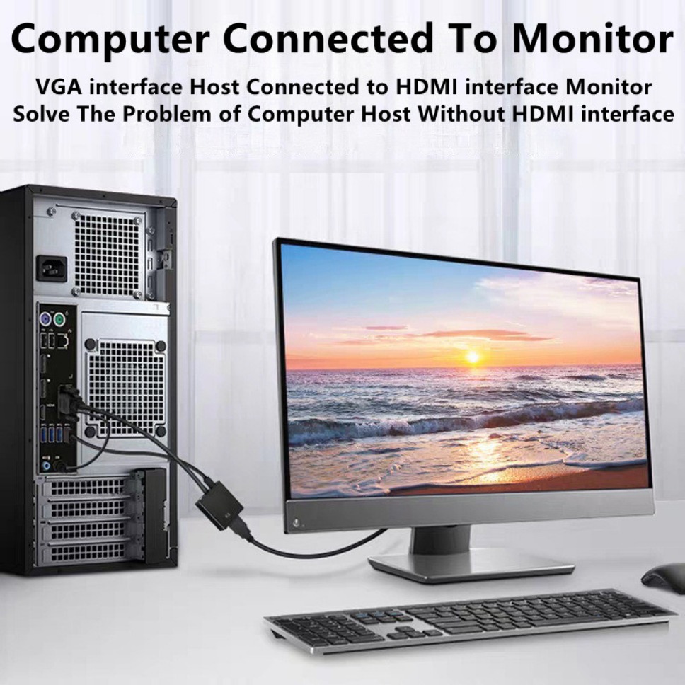 HD 1080P VGA to HDMI Adapter C - Hdmi Vga Adapter ulasan dan harga