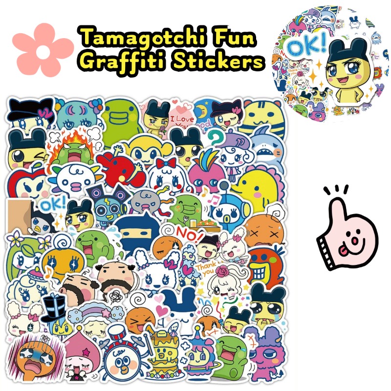 Japanese Tamagotchi Stickers E - Accessories Laptop ulasan dan harga