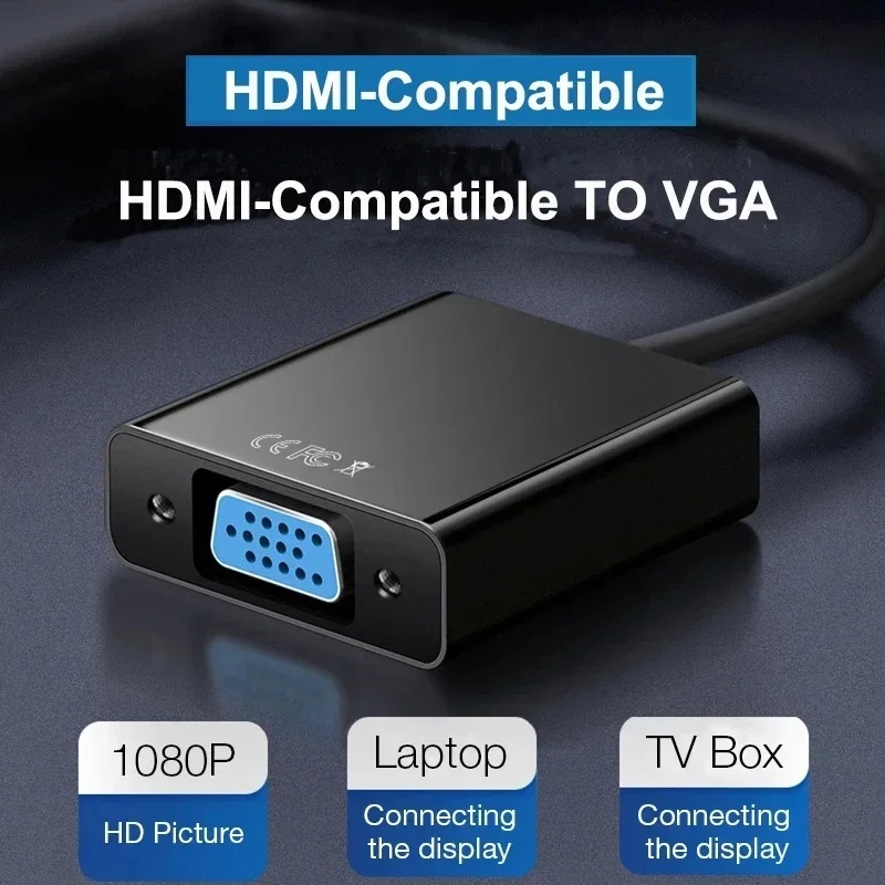 HD 1080P HDMI To VGA Cable Con - Hdmi Vga Adapter ulasan dan harga