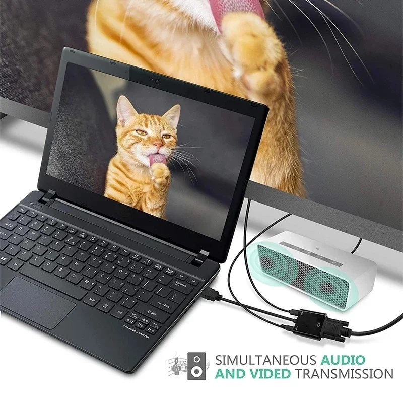 HD 1080P HDMI To VGA Cable Con - Hdmi Vga Adapter ulasan dan harga