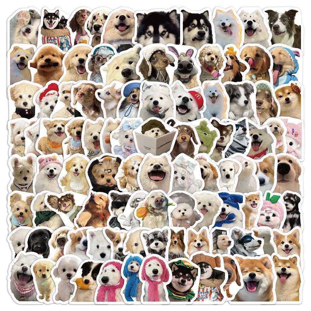 102Pcs Realistic Dog Stickers  - Laptop Accessories Cute ulasan dan harga