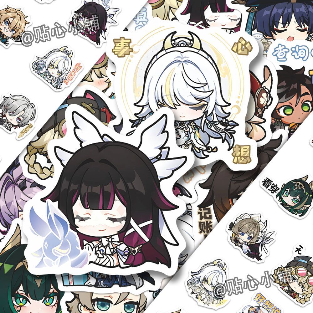 64PCS Genshin Impact Moon Maid - Accessories Laptop ulasan dan harga