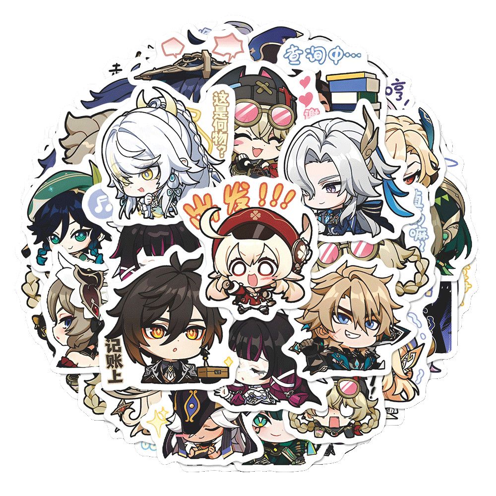 64PCS Genshin Impact Moon Maid - Accessories Laptop ulasan dan harga